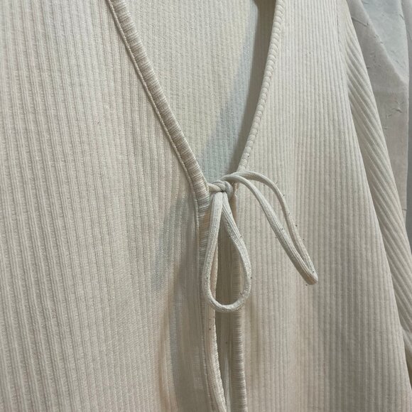 White Tie Front Cardigan - Picture 3 of 4